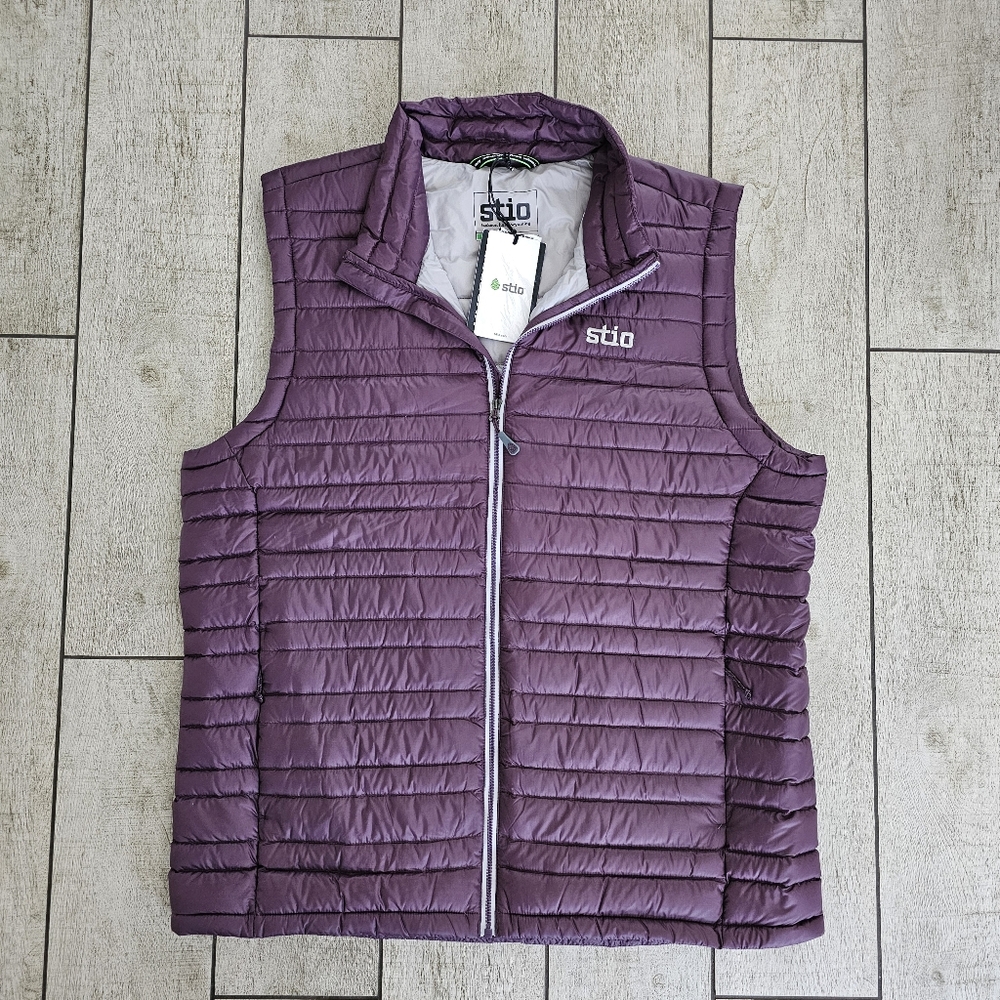 NWT STIO Pinion Down Vest Mens 800 Fill FP Packable Puffer HYPERDRY Hiking REI L